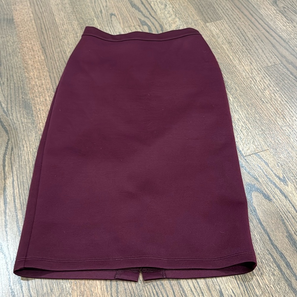Dark purple long pencil skirt